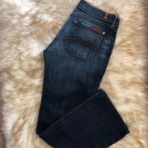 🌵7FAM BOOTCUT SZ. 30 W/ LEATHER DETAILING🌵